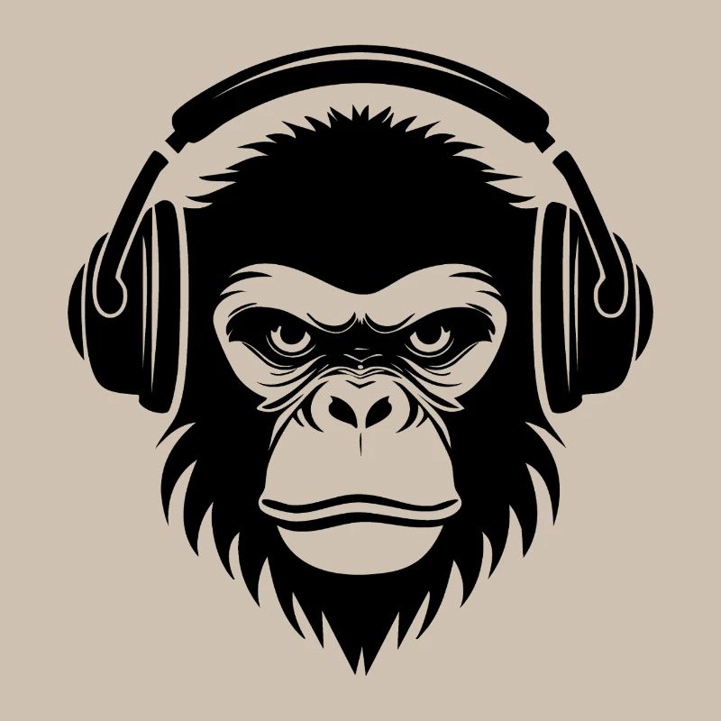 Crew Beatbox Rhythm Monkey Head Chemise