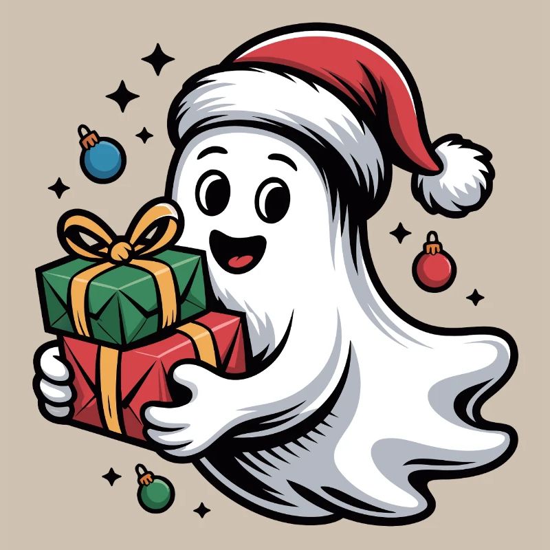 Weihnachtsgeist mit Geschenken