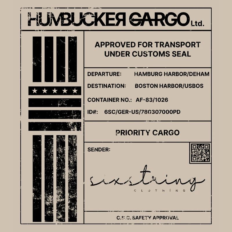 Shipping Label, schwarz