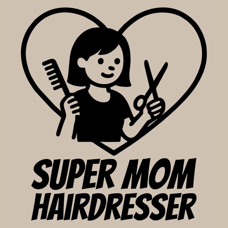 Super Maman Coiffeuse – Cœur Ciseaux