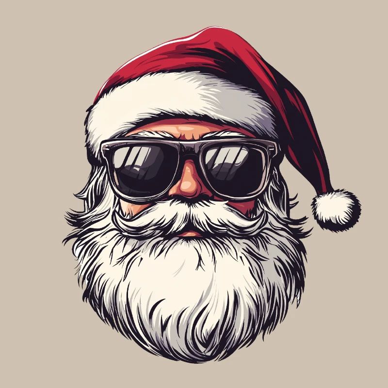 Weihnachtsmann mit Sonnenbrille