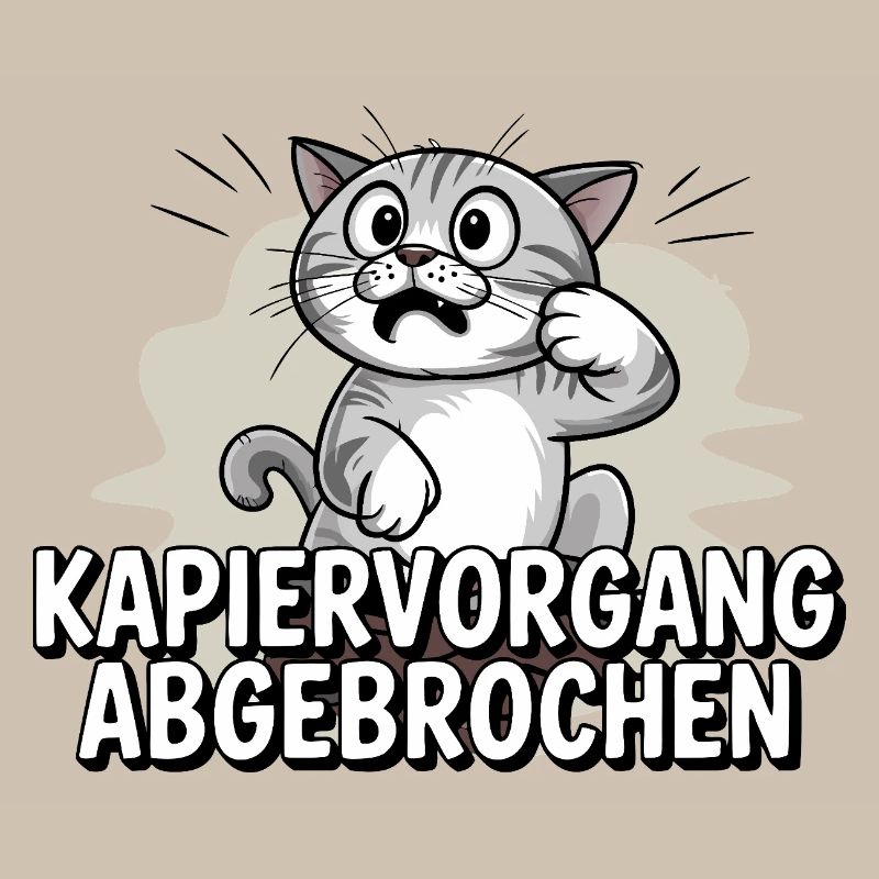 Processus de copie abandonné – chat confus