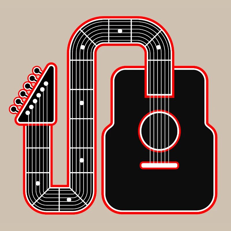 Abstract Guitar Art