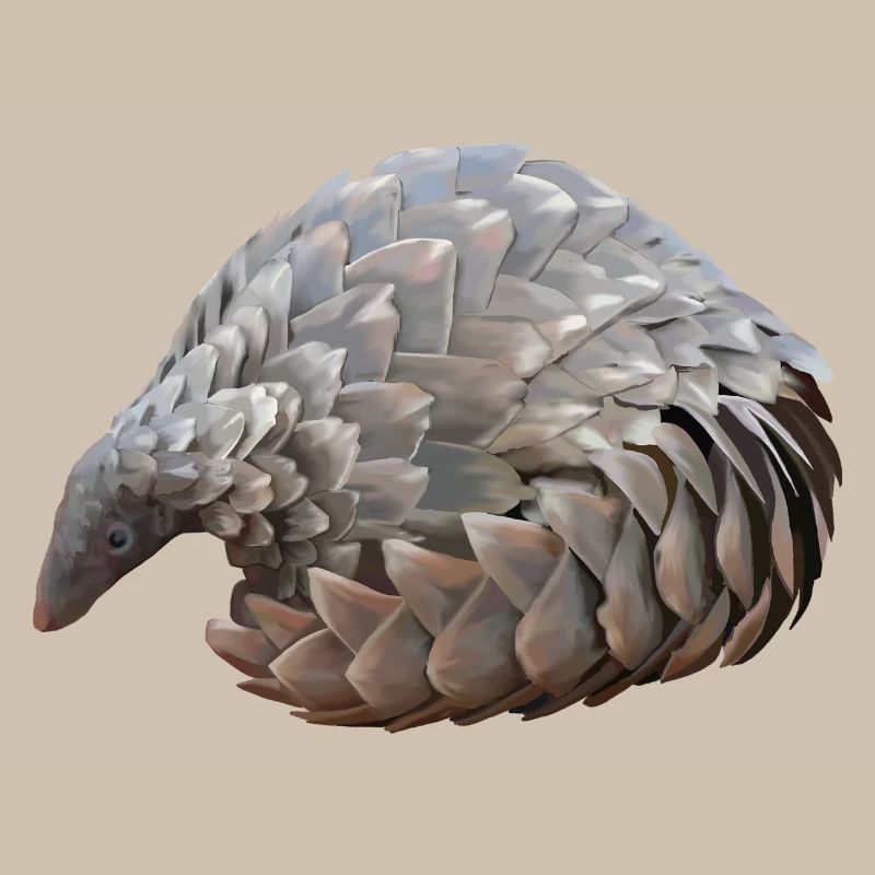 Pangolin dessiné à la main