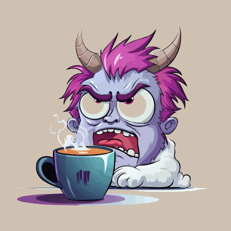 Kaffeewütender Monster