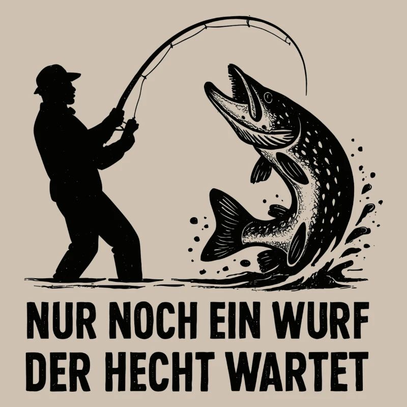 Hecht Wartet Ein Wurf Angeln Angler Geschenk