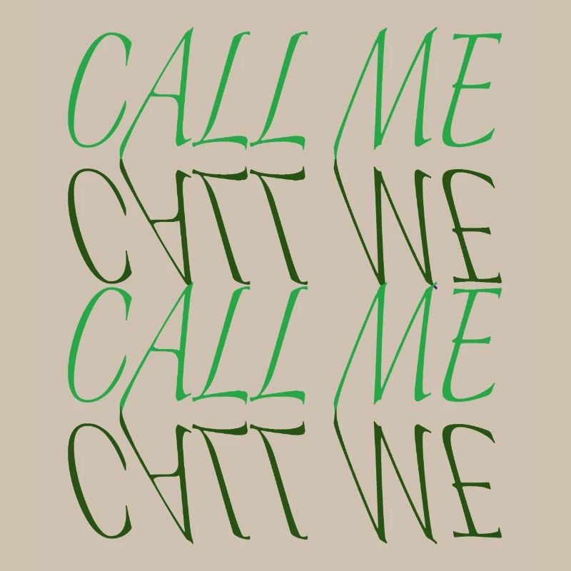 Déclaration typographique Call Me Neon