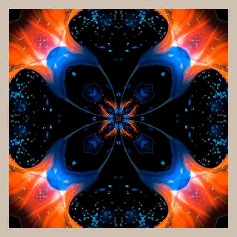 Fractal Art Digital Flower