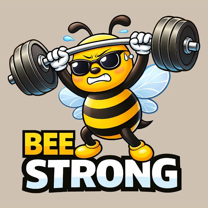 Bee Strong – Motivation pour la forme physique de Funny Bee