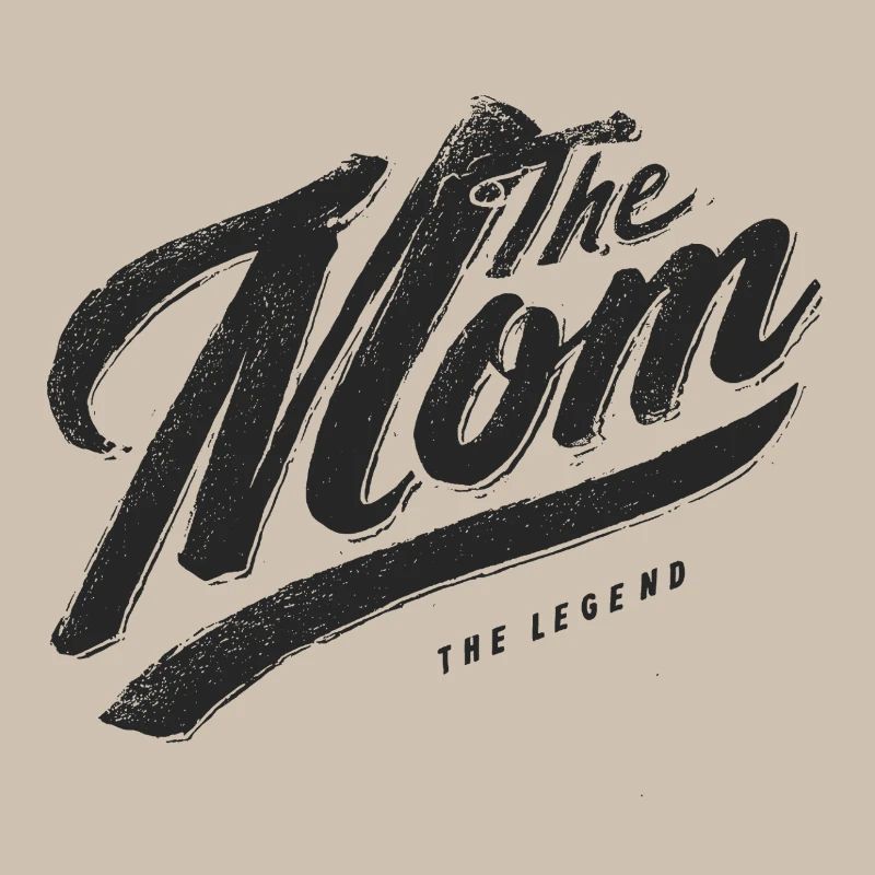 The Mom The Legend Vintage Script