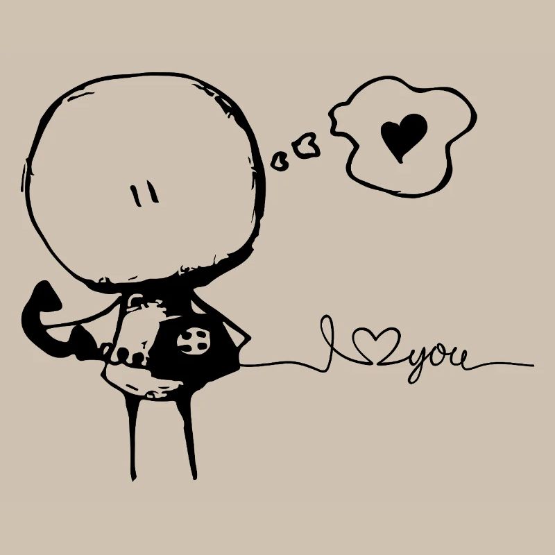 Sketch mignon de la Saint-Valentin pour une relation à distance