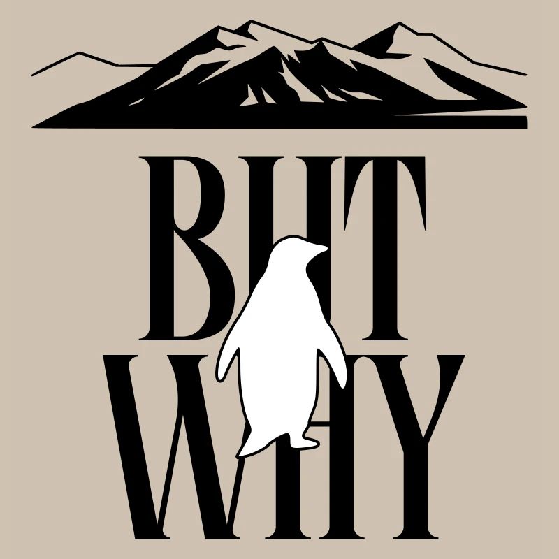 But Why Penguin Meme Minimalist Art