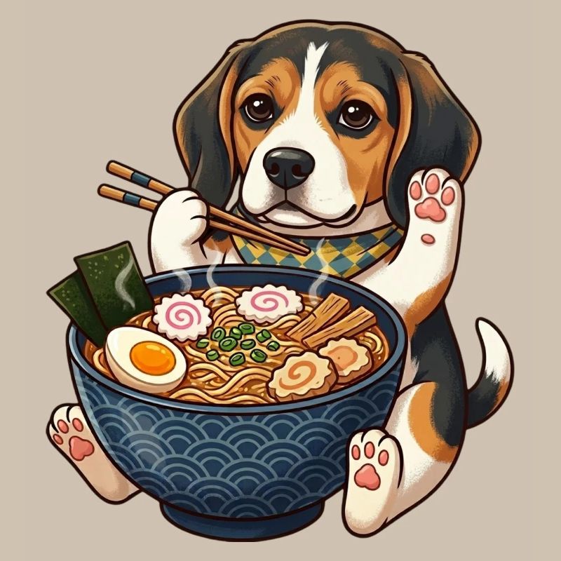Beagle Ramen Papaws