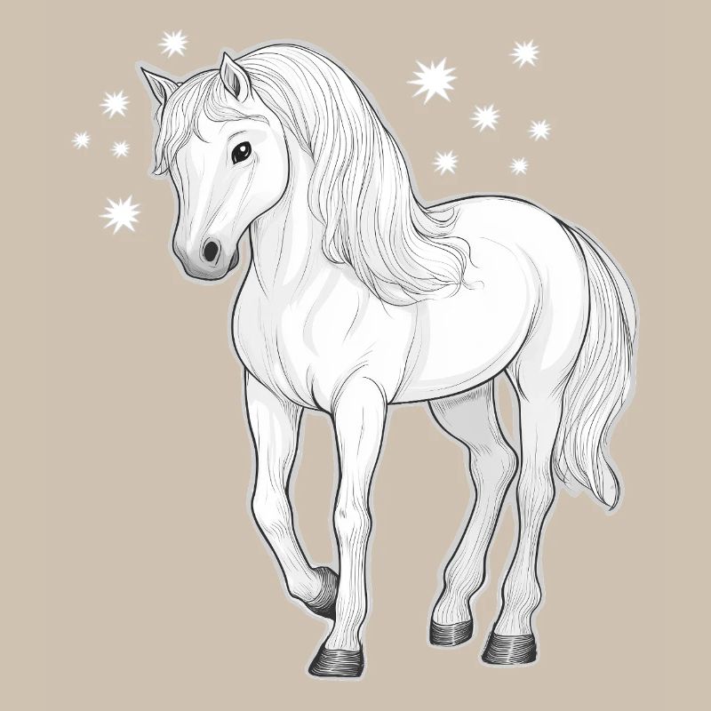 Pferd mit Sternen