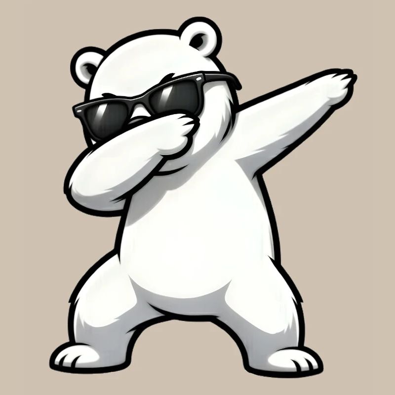 Dabbing Polar Bear