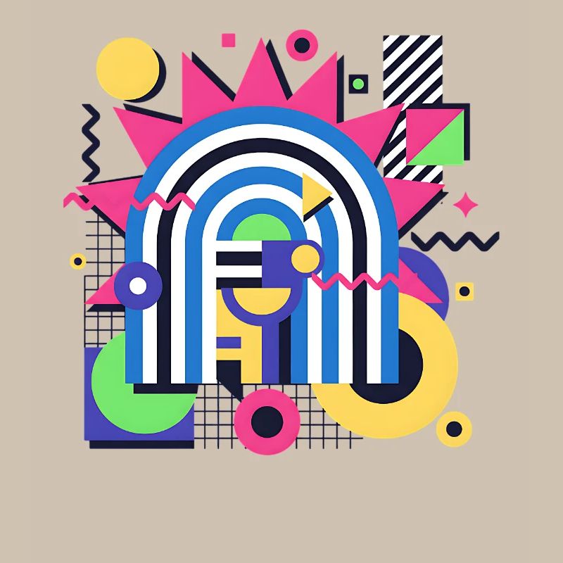 Design de formes graphiques colorées rétro de Memphis
