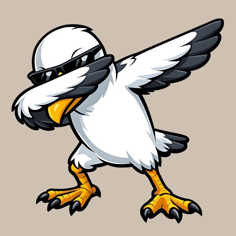 Dabbing Möwe