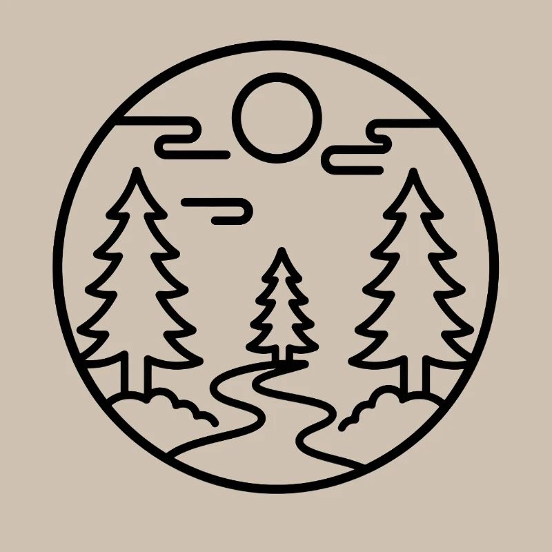 Silhouette du Chemin de la Forêt Lunaire