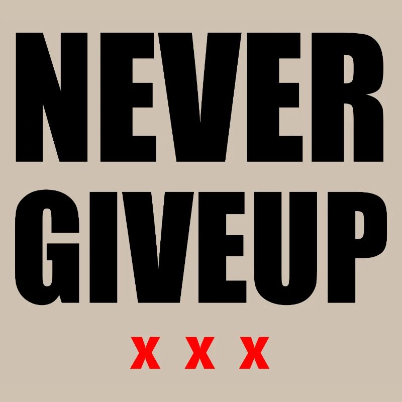 Never Give Up Black/Red