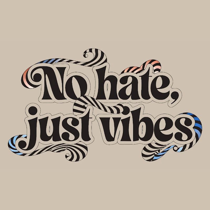 L’inscription « No hate, just vibes » dans un bauc
