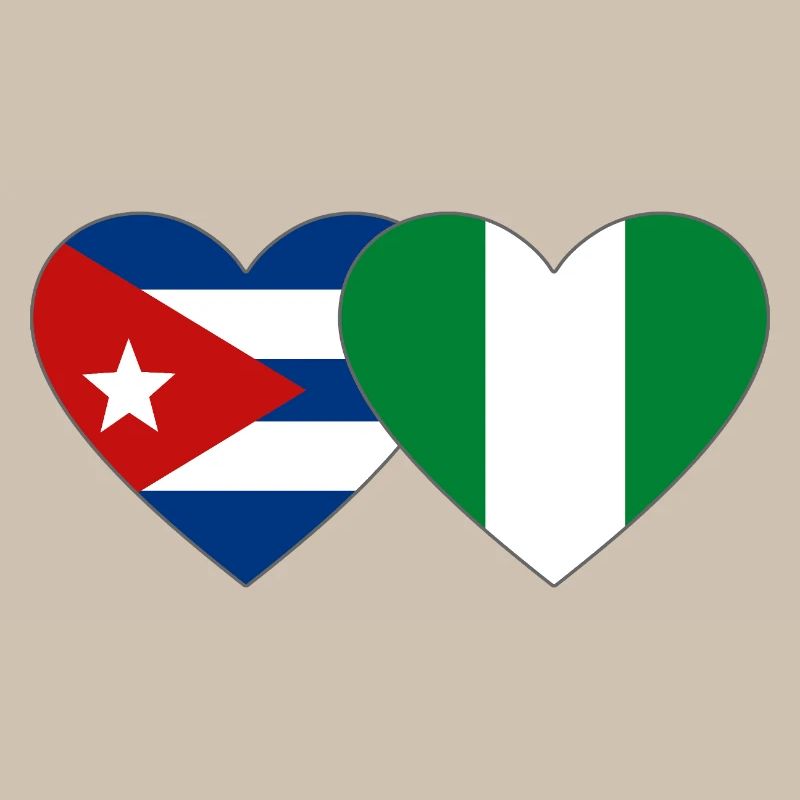 Drapeau du Nigeria Drapeau du cœur du Cuba