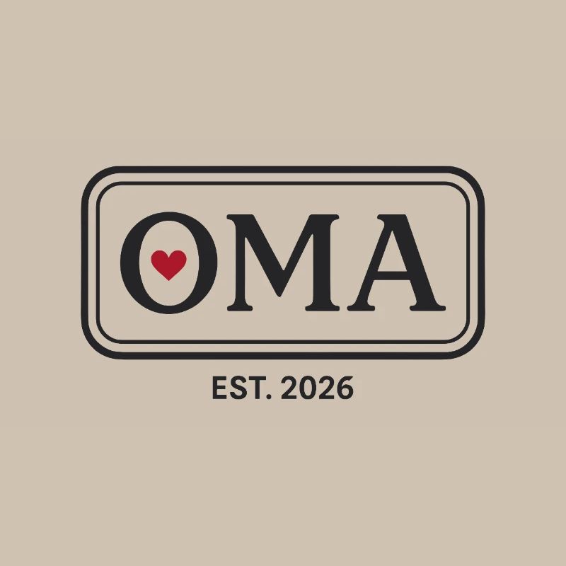 OMA EST. 2026 Stolze Großmutter Ankündigung