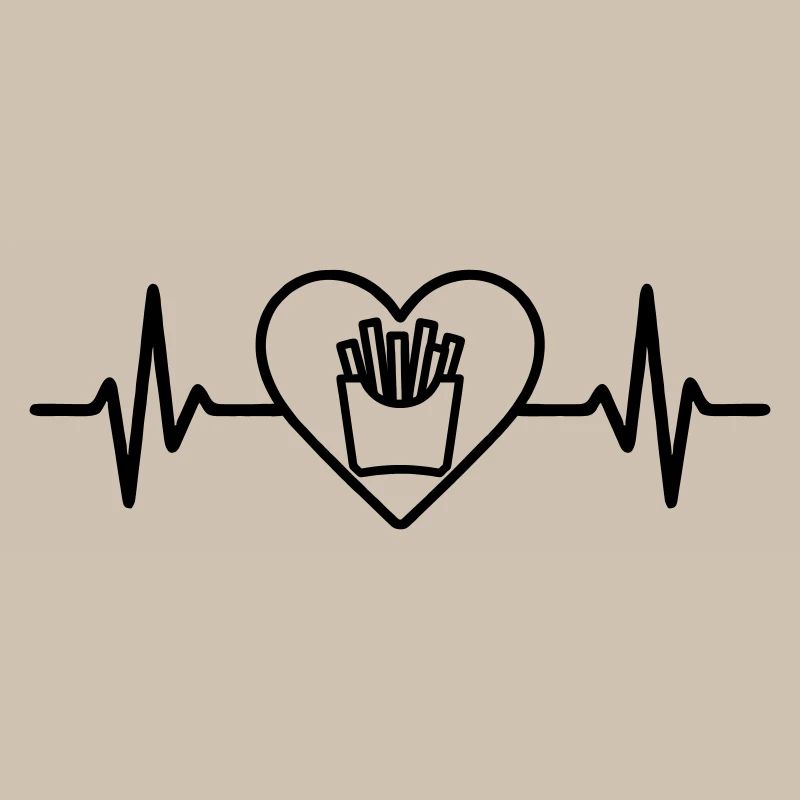 Frites Coeur Restauration rapide Collation