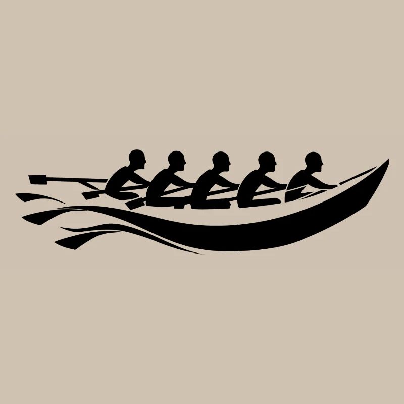 Look de dessin animé de l’équipe d’aviron