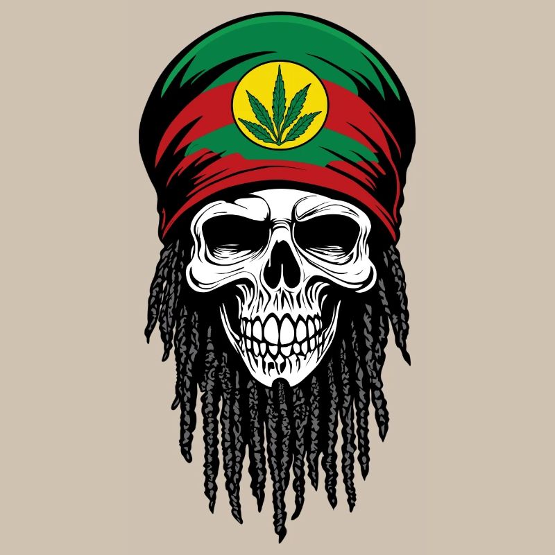 SKULL RASTA CAP