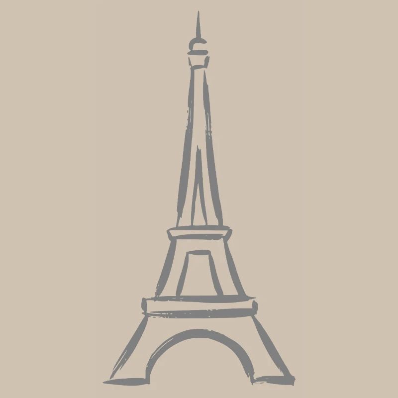 Minimalist Eiffel Tower Sketch