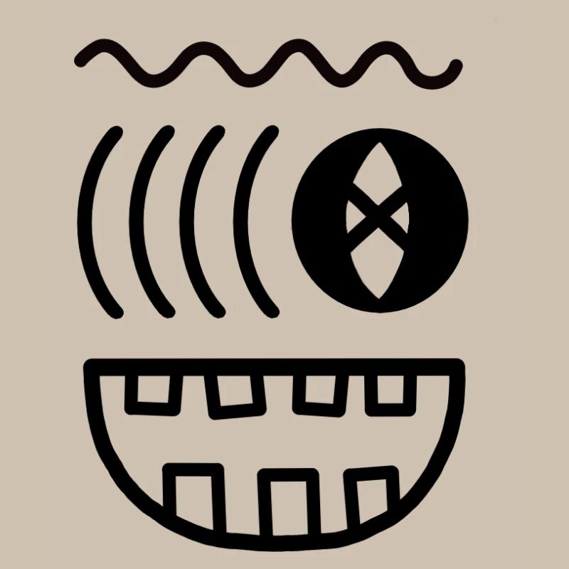 Visage de monstre ondulé