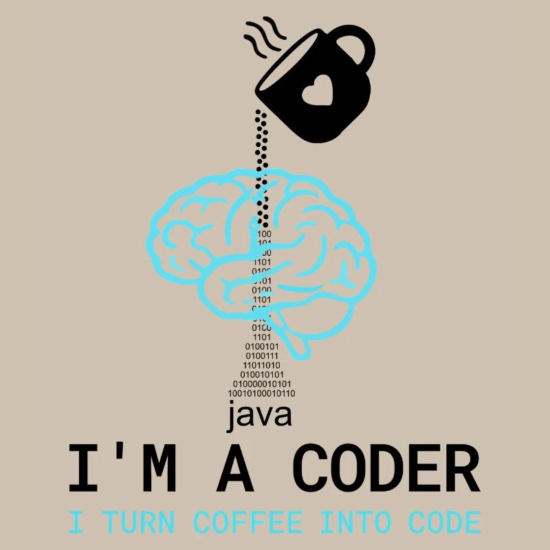 Coder T-Shirt: Coffee into Code – Nerdy Programmie