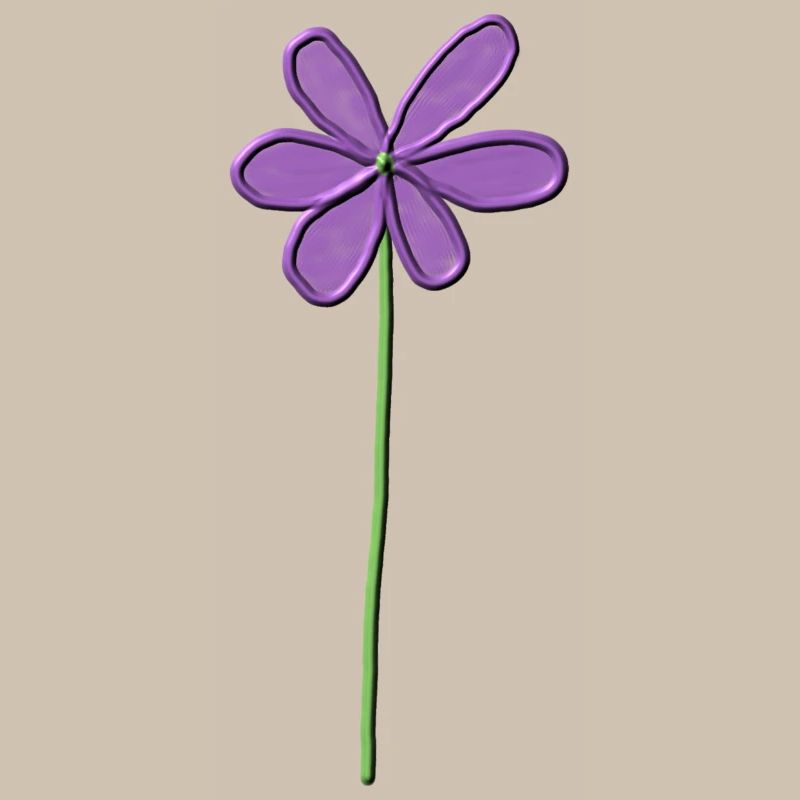 Fleur violette avec un léger dégradé