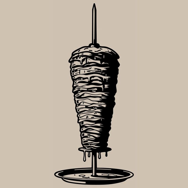 Kebab-Brosche