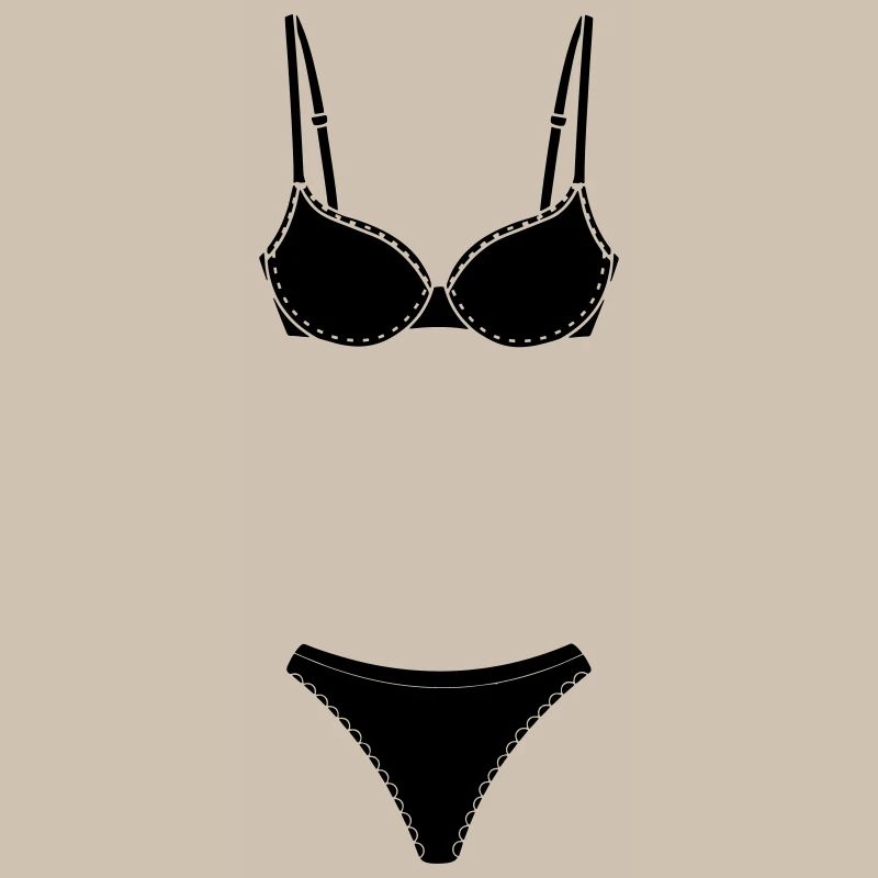 Dessous- oder Bekini-Logo für Geschäft oder Marktstand