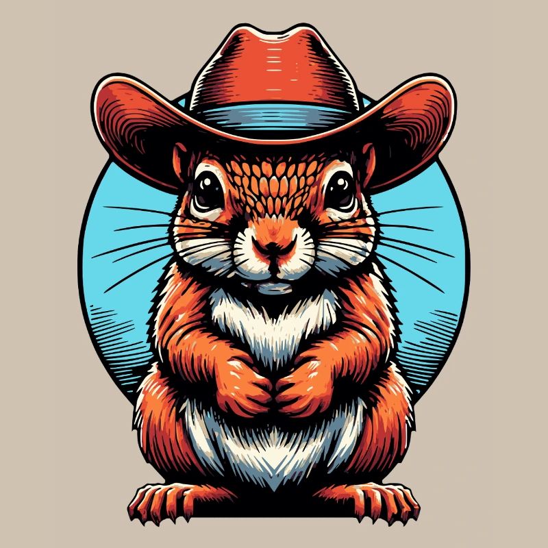 Eichhörnchen mit Cowboyhut