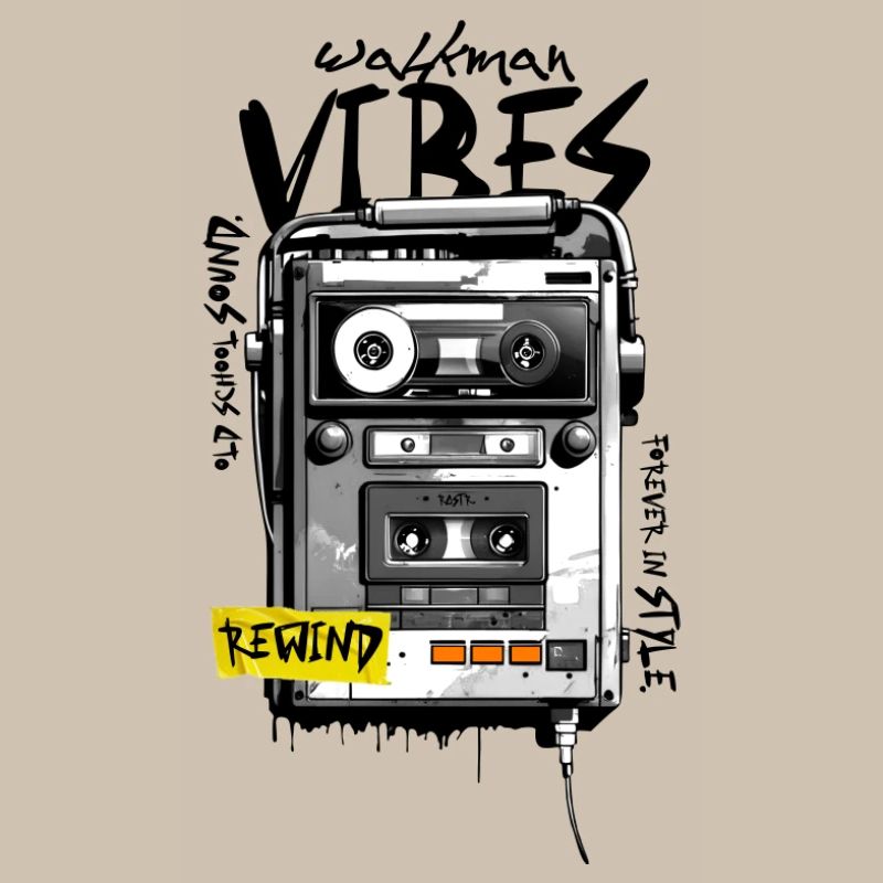 Graffiti de cassette rétro