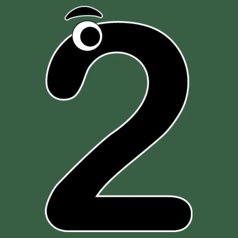 Number Two 2 Kids Birthday Learn Math
