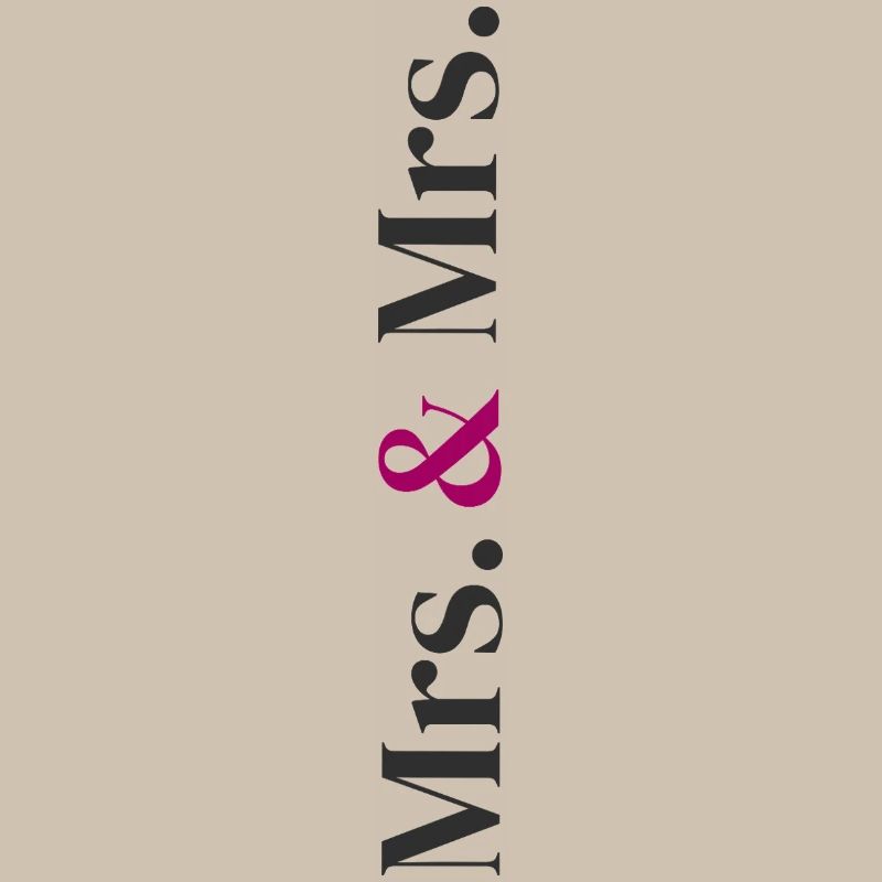 Mrs. and Mrs. Wedding Design in Vertical 