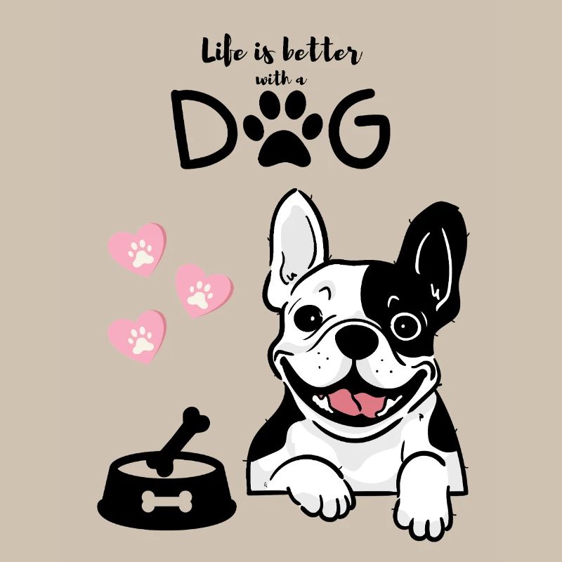 Pull mignon pour maman de chien bouledogue français « Frenchie »