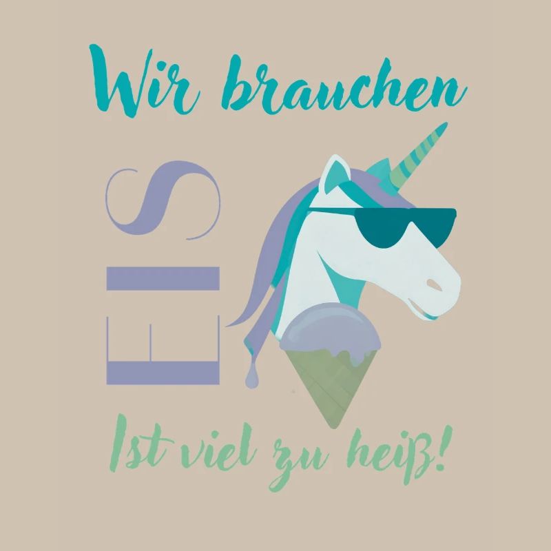 Wir brauchen Eis Einhorn Sommerdesign