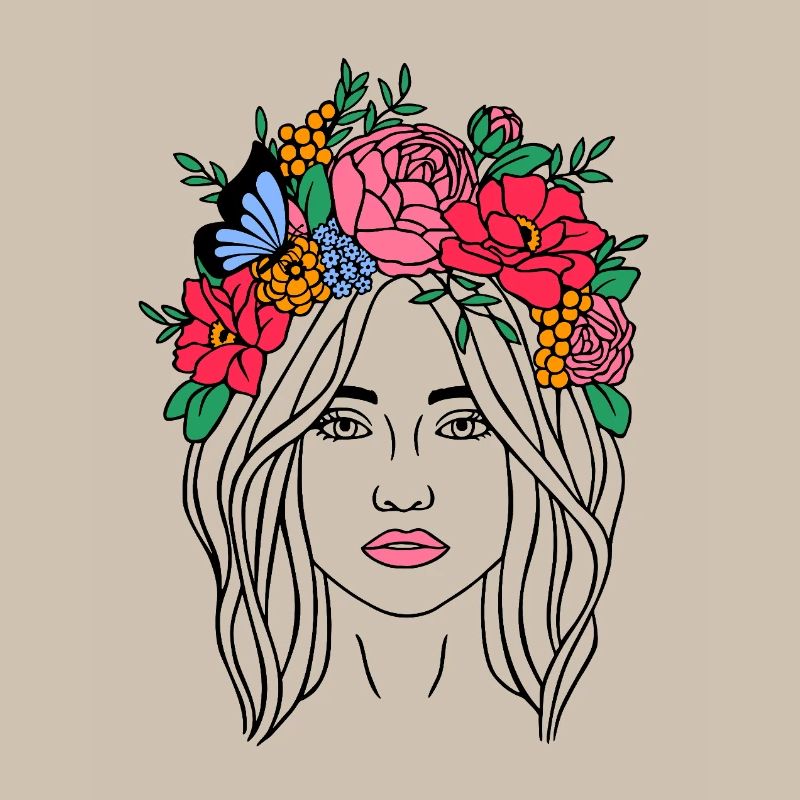 Boho Blumenfrau