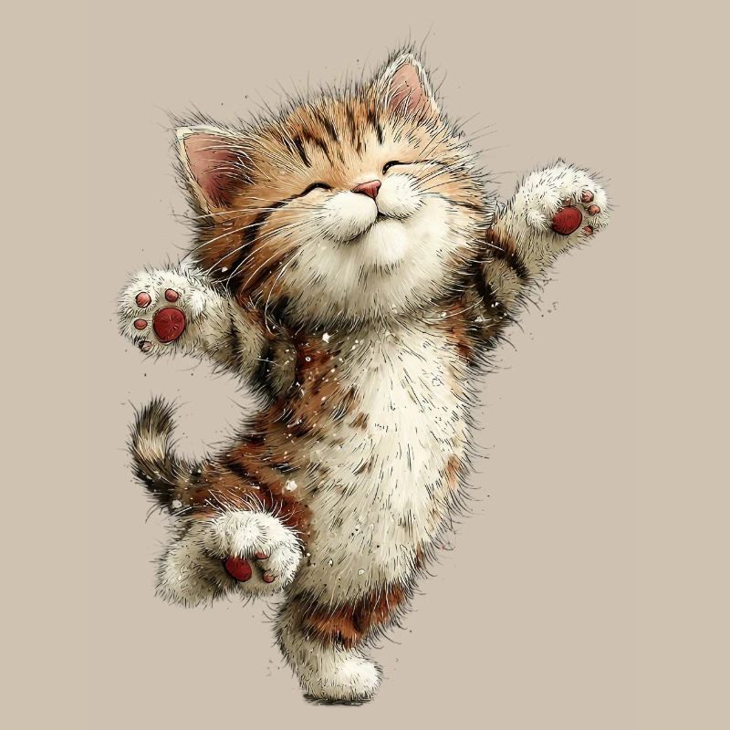 Chat heureux