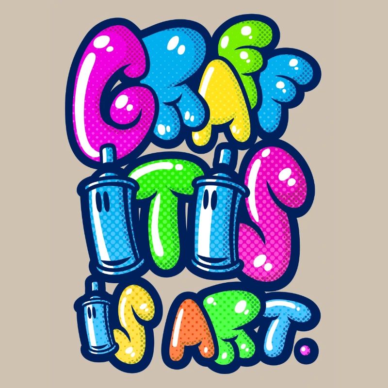 graffitis multicolors d'art