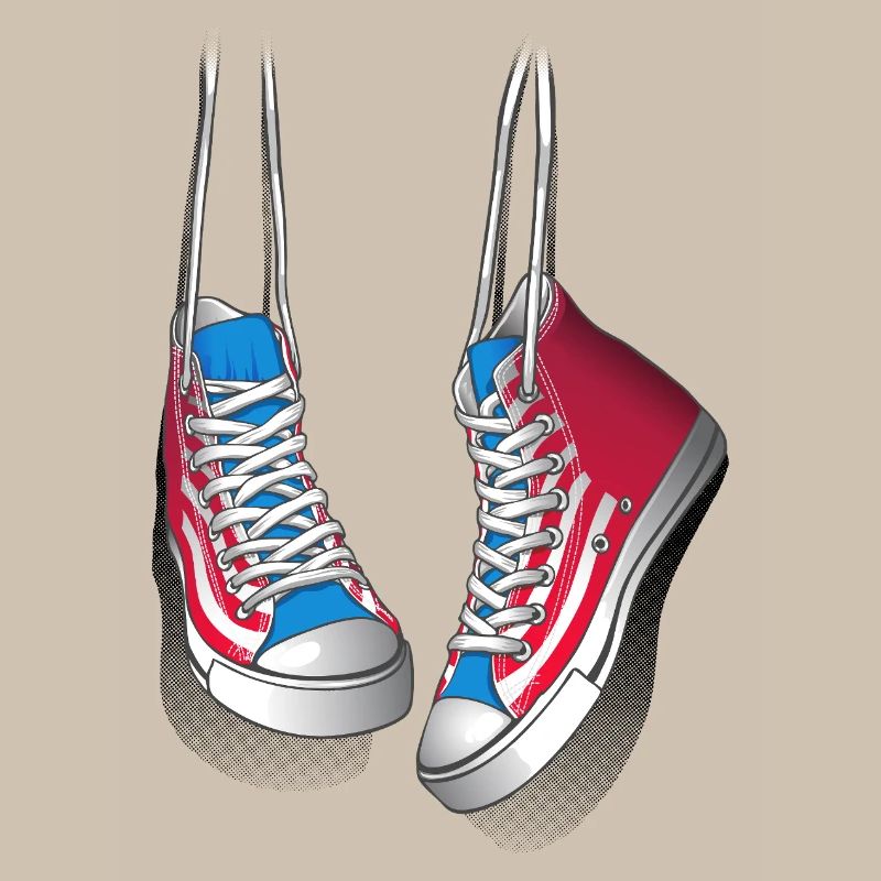 Baskets et lacets de chaussures