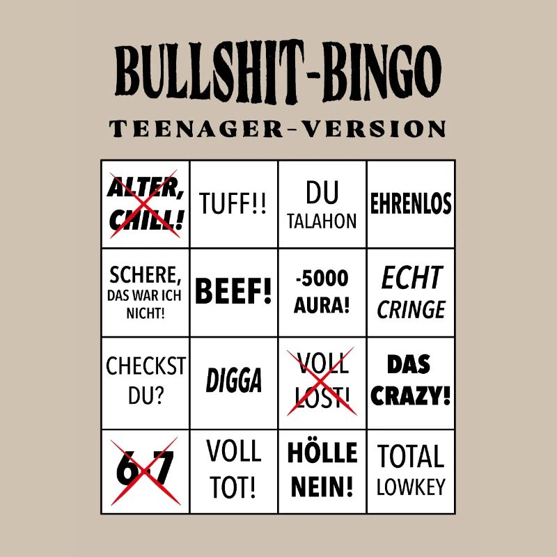 Bingo à la connerie – Version ado