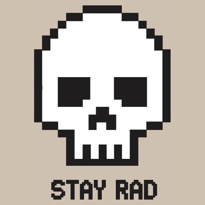 Pixel-Schädel Stay Rad
