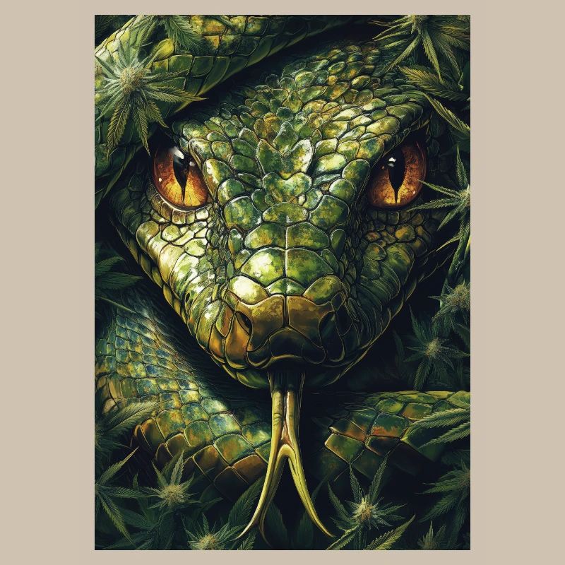 Snake Eye with Leaf Pattern