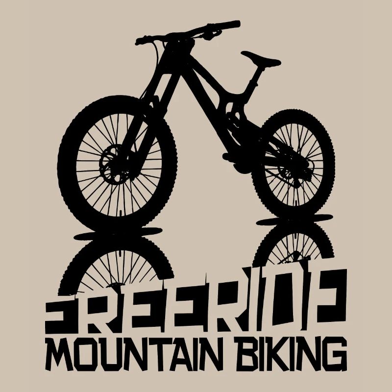 Silhouette de VTT freeride