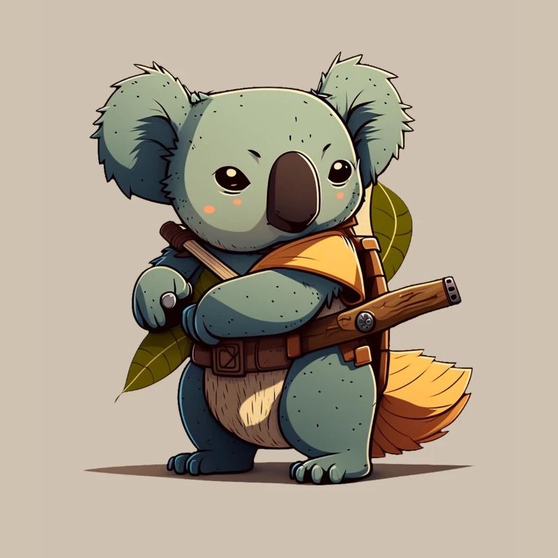 Koala als Samurai